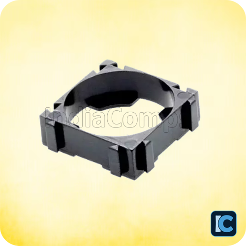 18650 1x1 Black Lithium-Ion Battery Cell Holder – Single Slot (ABS Plastic)